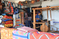 Matea's workshop and large loom